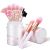 Makeup Brushes Set DUAIU 16PCS Marble Make up Brushes Foundation Eyeshadow Concealer Eyebrow Blush Face Mask Brush Set With Gift Box Make Up Tool（Pink)
