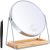 B Beauty Planet 20X Magnifying Mirror with Bamboo Base, Double Sided Magnifying Mirror with 20X/1X Magnification, 360° Swivel Tabletop Mirror with Storage Stand, Round Makeup Mirror for Bedroom 8IN