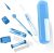 LAPLUIE Braces Cleaning Kit for Orthodontic, Portable Orthodontic Toothbrush Kit, Oral Care Dental Travel Kit, Interdental Brush Dental Wax Dental Floss Toothbrush Box (Blue)