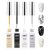 Gel Liner Nail Art Polish Set 10ml, 4 Colors Black White Gold Silver Nail Design Paint with Thin Nail Art Brush in Bottle for Swirl/ Euphoria Nail French Tips Manicure Painting DIY at Home