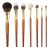 Fuller Brush 7-Piece Professional Cosmetic Brush Set With Case – Travel Kit Brushes includes Powder, Foundation, Blusher, Concealer, Blending, Highlighter Fan and Eyeliner, Tapered tip, Faux Leather Bag – Black (Cosmetic Brush Set)