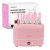FAISOTY Upgraded Makeup Brushes Dryer, Electric Cosmetic Automatic Brush Drying Machine, No Harmful for Bristles with Thermo-Control, 12 Various Hole, Compatible with 98% Makeup Brush (Pink)