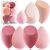 Foonbe Makeup Sponge Set for Liquid Foundation, Cream, and Powder, Latex Free 7 Pcs Blender Beauty Sponges, Multi-colored with 1 Mini Makeup Sponge Beauty Gift Set (Pink)