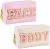 2 Pcs Preppy Patch Makeup Bag Chenille Letter Cosmetic Bag PU Leather Waterproof Toiletry Bag Portable Skin Makeup Pouch Preppy Organizer Accessory for Women Girls (White, Pink, Body, Face)