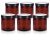 Amber 8 oz / 250 ml PET (BPA Free) Plastic Refillable Containers Jar (6 pack)