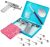 Healthy Stainless Steel Ear Eyes Navel Lips Nose Body Ring Piercing Tattoo Punching Tools Kit with 49 Pair Metal Stud Earrings and Sign Pen Set