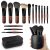 Jilier Travel Makeup Brush Set, 14 pcs Mini Makeup Brushes for Foundation, Powder, Eyeshadow, Highlight, Contour, Blush & Concealer, Small Makeup Brush Set Purse Size with Case