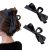 Black Bow Claw Clips for Women, Auzky 2 Pcs Hair Bow Claw Clip for Thick Thin Hair, Big Bow Hair Claw Barrette Hair Clip Bow for Women and Girls (1 Matte Finish, 1 Glossy Finish)