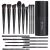 BS-MALL Makeup Brush Set 18 Pcs Premium Synthetic Foundation Powder Concealers Eye shadows Blush Makeup Brushes with black case (Black)