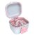 BVN Leak-Proof Denture case, Denture Cup for Soaking dentures, Retainer Cleaning case Pink and White Denture case