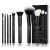 Jessup Makeup Brush Set 10pcs Black Make up Brushes Set Professional with Natural Synthetic Hair for Foundation Blending Blush Concealer Eyeshadow Eyebrow Eyeliner, T323