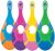 Practicon SmileGoods Splash Toothbrush for 0-2 Years, Wide Easy Grip Handle for Babies, Infants and Toddlers, Pack of 4 Toothbrushes