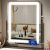 Gvnkvn Makeup Vanity Mirror with Lights – 22″ Large LED Lighted Mirror with 10X Magnification and USB Charging Port, Phone Holder, Smart Touch 3 Colors Dimmable, 360?? Rotation, Black