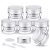 Cosywell 6pcs 0.35oz Plastic Cream Jars 10 Gram Clear Lotion Travel Containers with Lids Leak Proof Wide Mouth Moisturizer Containers for Creams Beauty Products Cosmetics Powder Jewelry