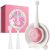 Rechargeable Electric Toothbrush for Baby, Toddler Electric Toothbrush with LED Light, Easy-Grip Silicone Handle, 3 Modes with 2 Minutes Smart Timer, Ages 1+, Pink