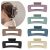 Whaline Large Hair Claw Clips Strong Hold Rectangle Hair Claw 4.1In Matte Solid Color Non-Slip Jumbo Hair Styling Accessories for Women Girls Thin Thick Hair, 6 Pack