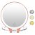 FASCINATE Magnifying Mirror 10X 1X Double Sided Magnification Makeup Vanity Mirror Rechargeable Lighted Mirror with 3 Color Setting Adjustable Rotation LED Vanity Desk Mirror Rosegold