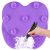 Ranphykx Silicon Makeup Brush Cleaning Mat Makeup Brush Cleaner Pad Cosmetic Brush Cleaning Mat Portable Washing Tool Scrubber with Suction Cup (purple)