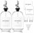 HomeFeel Mouthwash Dispenser for Bathroom, 12.7 oz, 2 Pack – Glass Mouthwash Bottle with 304 Stainless Steel Spout & Minimalist Labels, Style Mouthwash Container, Silver