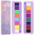 2 Packs Water Activated Eyeliner Palette, 8 Colors Neon Face Paint Liner Makeup UV Glow Longlasting Fluorescent Face and Body Paint Makeup, Matte Graphic Eyeliner with Brush for Halloween Christmas
