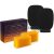 VALITIC 4 Pack Kojic Acid Vitamin C & Retinol Soap Bars for Dark Spot & A Pair of Black Exfoliating Gloves for Body Scrubs