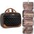 CLUCI Toiletry Bag Travel Bag with Hanging Hook Leather Makeup Cosmetic Bag Travel Organizer for Accessories Shampoo Container Toiletries