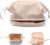 Abiudeng Makeup Bag,Double Layer Cosmetic Bag,travel essentials Makeup Bag,Leather Makeup Bag, Cosmetic Travel Bags,Portable Leather Toiletry Bag,Roomy Cosmetic Bag for Women and Girls.White