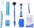 Angzhili Portable Orthodontic Toothbrush Kit for Orthodontic Patient Orthodontic Care Kit for Braces Interdental Brush Dental Wax Dental Floss Toothbrush Box Oral Care Kit Dental Travel Kit(Blue)