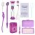 Braces Cleaning Kit for Teeth, Portable Orthodontic Toothbrush Kit Oral Care Dental Travel Kit – Interdental Brush Dental Wax Dental Floss Toothbrush Box (Purple)