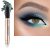 2 in 1 Eyeshadow stick and Sponge Makeup Brush, Smooth Cream Shimmer Shadow Pencil Long Lasting Waterproof Eye Shadow Highlighter Stick Makeup Hypoallergenic Highlighter Multi-Dimensional eyes Look