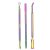 Cuticle Pusher Acetone/Gel/Nail Polish Remover Stainless Steel Professional 3pcs Set Cuticle Scraper Fingernails & Toenails Clean Manicure Tools Cuticle Care for Women&Girl,opove CP-3 (Rainbow Color)