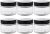 6 Pack 4Oz/ 120ML/ Gram PET Plastic Refillable Jars Empty Cosmetic Containers Pot With Black Lids Small Ounce for Lip Balm Eye Shadow Powder Handmade Shaving Soap Ointments