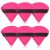 Pimoys 6 Pieces Triangle Powder Puff Face Makeup Sponge Soft Velour Puffs for Loose Powder Setting Powder Cosmetic Foundation Sponge Beauty Makeup Tool, Rose Red