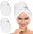 FIUL Ultra Premium Microfiber Hair Drying Towel Wrap, 2 Pack, Extremely Absorbent Quick Dry Tool for Women & Men, Bathroom Essential Accessories, White Turban for Curly, Long & Thick Hair
