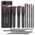 Makeup Brushes BS-MALL Premium Synthetic Foundation Powder Concealers Eye Shadows Makeup 14 Pcs Brush Set, Rose Golden, with Case (Black)