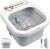 Collapsible Foot Spa Bath with Heat and Massage and Jets,Pedicure Foot Spa,Foot Soak Tub with Non-Motorized Massage Rollers and Foot File, Foot Massager Spa-White