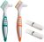 Denture Toothbrush Set, Portable Dual Head Denture Brush with Cover Case, Denture Cleaning Tool Set for Travel, Home and Camping, Dental Cleaning Brush Set for Denture Care False Teeth Cleaner Tool