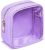 YESMET Small Makeup Bag, Clear Mini Makeup Bag for Purse, Cute Preppy Cosmetic Bag with Zipper, Nylon & PVC Waterproof Travel Toiletry Bag Organizer Coin Purse for Women Men Girls (purple)