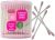 TOPMED PAPER COLOR COTTON BUDS IN A ROUND BOX 200 PCS PINK 100% Cotton Sticks