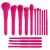 Makeup Brush Set, 15 Piece Quality Makeup Brushes, Premium Synthetic Make Up Brushes for Foundation Powder Blush Highlighter Concealer Makeup Brush Kit for Travel, Hot Pink