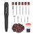 MelodySusie Electric Nail Drill Machine 11 in 1 Kit, Portable Electric Nail File Efile Set for Acrylic Gel Nails, Manicure Pedicure Tool with Nail Drill Bits Sanding Bands Dust Brush, Black