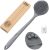 Manmihealth Silicone Back Scrubber(Thin Bristles) & Soft Bath Glove Set, Super-Cleaning Body Scrubber & Super-Lathering Shower Brush Combination, with a Free Hook. (Gray)