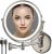 Rocollos Rechargeable Wall Mounted Lighted Makeup Mirror Chrome, 8 Inch Double-Sided LED Vanity Mirror 1X/10X Magnification,3 Color Lights Touch Screen Dimmable 360??Swivel 13 Inch (Nickel, 10X)