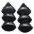 AOA Studio Velvet Puffs Makeup Puff Set of 6 Loose Powder Body Powder, Velour Makeup Blender Sponge Foundation Blending Sponges Set Beauty Makeup Tools (Black)