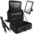 Adazzo Extra Large Professional Makeup Case, 17x12x8 INCH Travel Makeup Train Case, 3 Layers Makeup Artist Bag Nail Cases Organizer Box with Mirror/Shoulder Strap/Attach to Suitcase