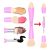 Katelia Beauty Touch Up 4-in-1 Makeup Brush, Multi-Tasking, All-in-One, On-The-Go Makeup Touch ups, Innovative Portable Travel Size Dual Ended Makeup Set Pink 4 in 1 Makeup Brush