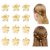 CWJCYTNSN 12PCS Gold Flower Hair Clips for Women Girls, Small Metal Flower Hair Claw Clips, 0.6″ Mini Flower Hair Jaw Clips, Nonslip Flower Bangs Clips for Thick Thin Curly Hair Accessories