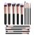 Professional Premium Makeup Brush Set 14-piece Matte Rose Gold Foundation Eye Shadow Concealer Blush Brush & Vegan