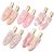 10Pcs Pink No Crease Creaseless Hair Clips Barrettes for Makeup, Small Flat Make Up Hair Styling Accessories for Women Girls, Acetate No Bend Hair Pins Beauty Tools