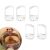 5PCS Transparent Beard Shaper Styling Tool Different Sizes Facial Hair Trimming Guide Grooming Shaper Hair Lineup Tool For Man Shaving Hair Removal